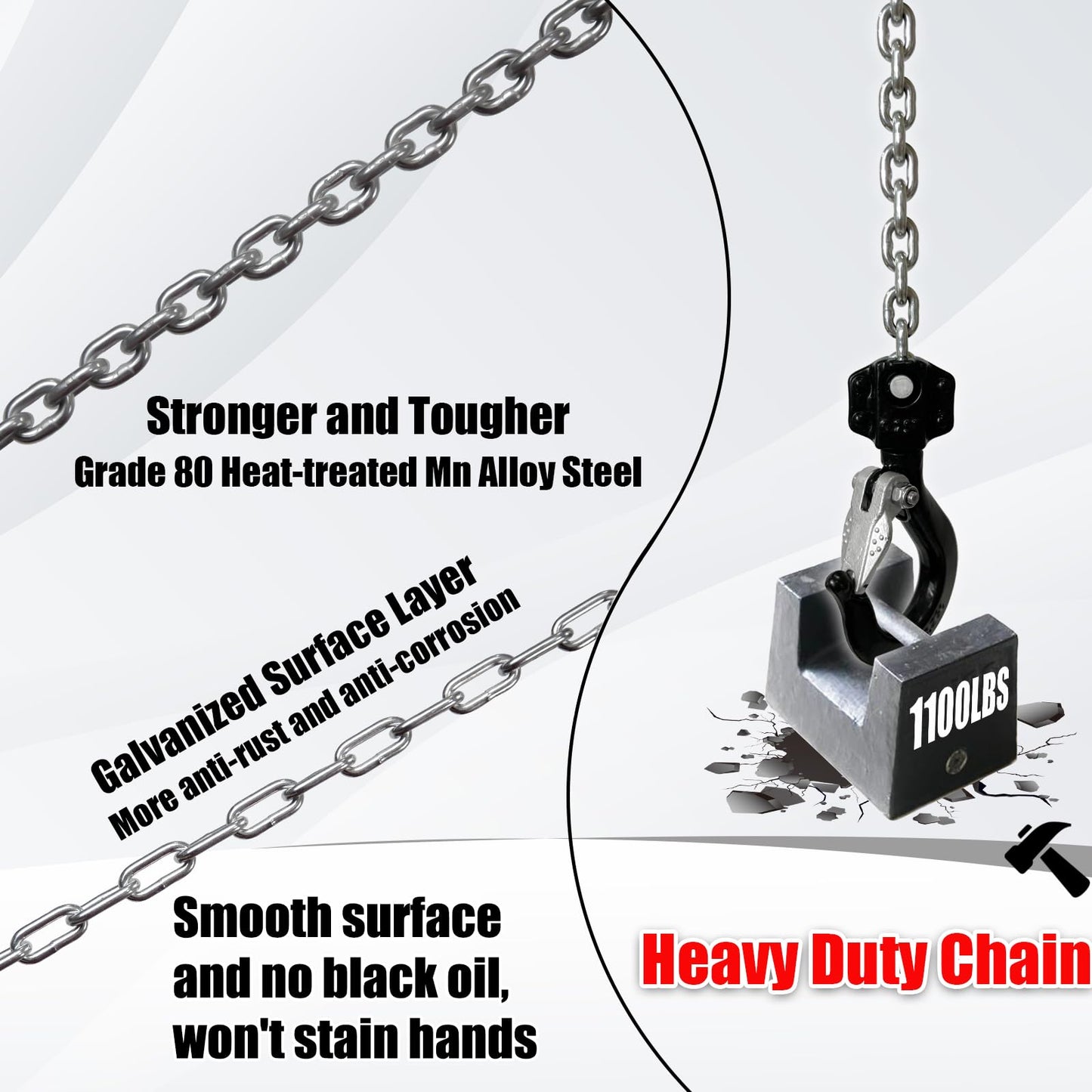 Aluminum Hand Chain Hoist 10FT