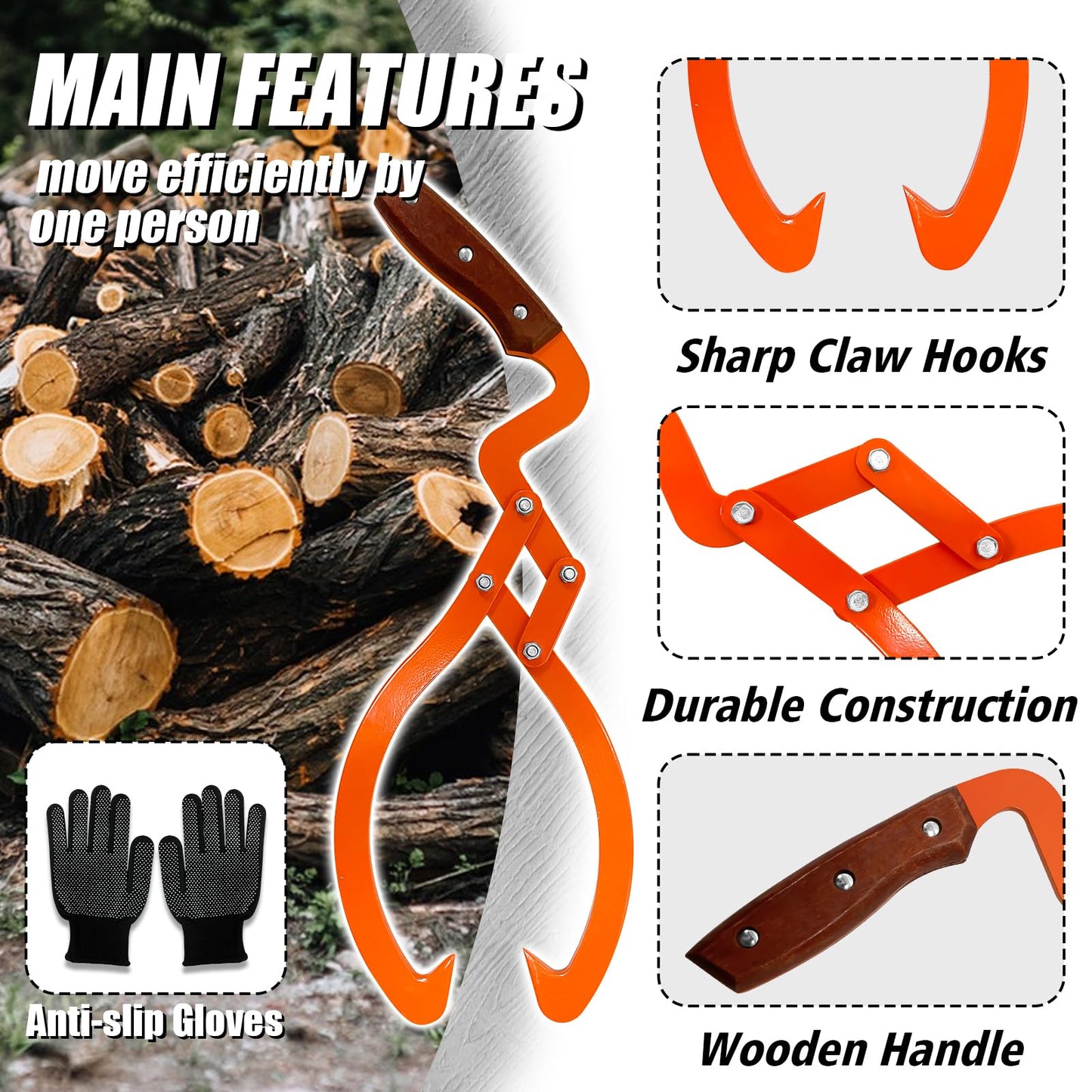 Log Tongs Grabber