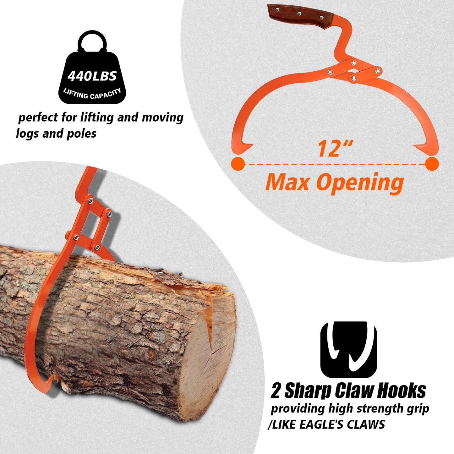 Log Tongs Grabber