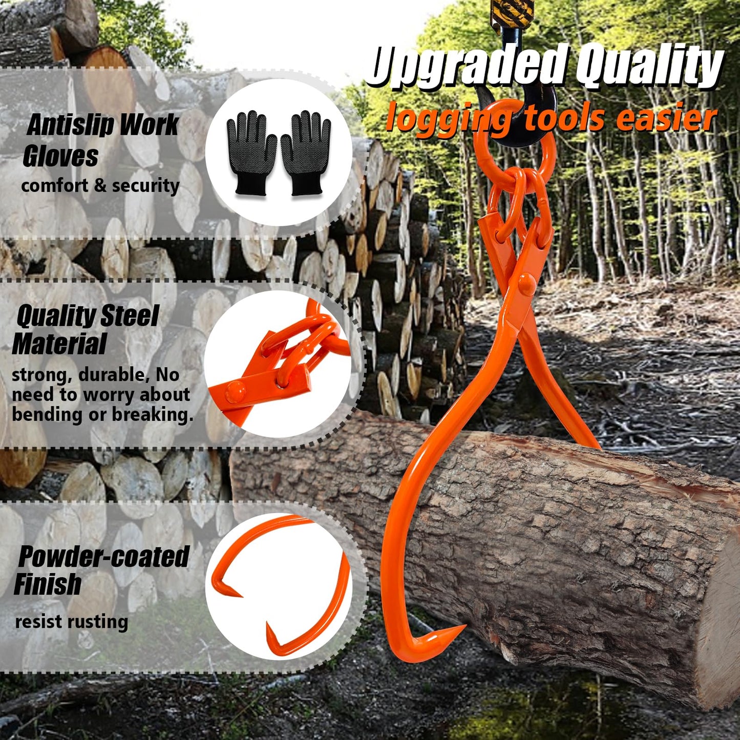 Log Tongs Grabber 18"