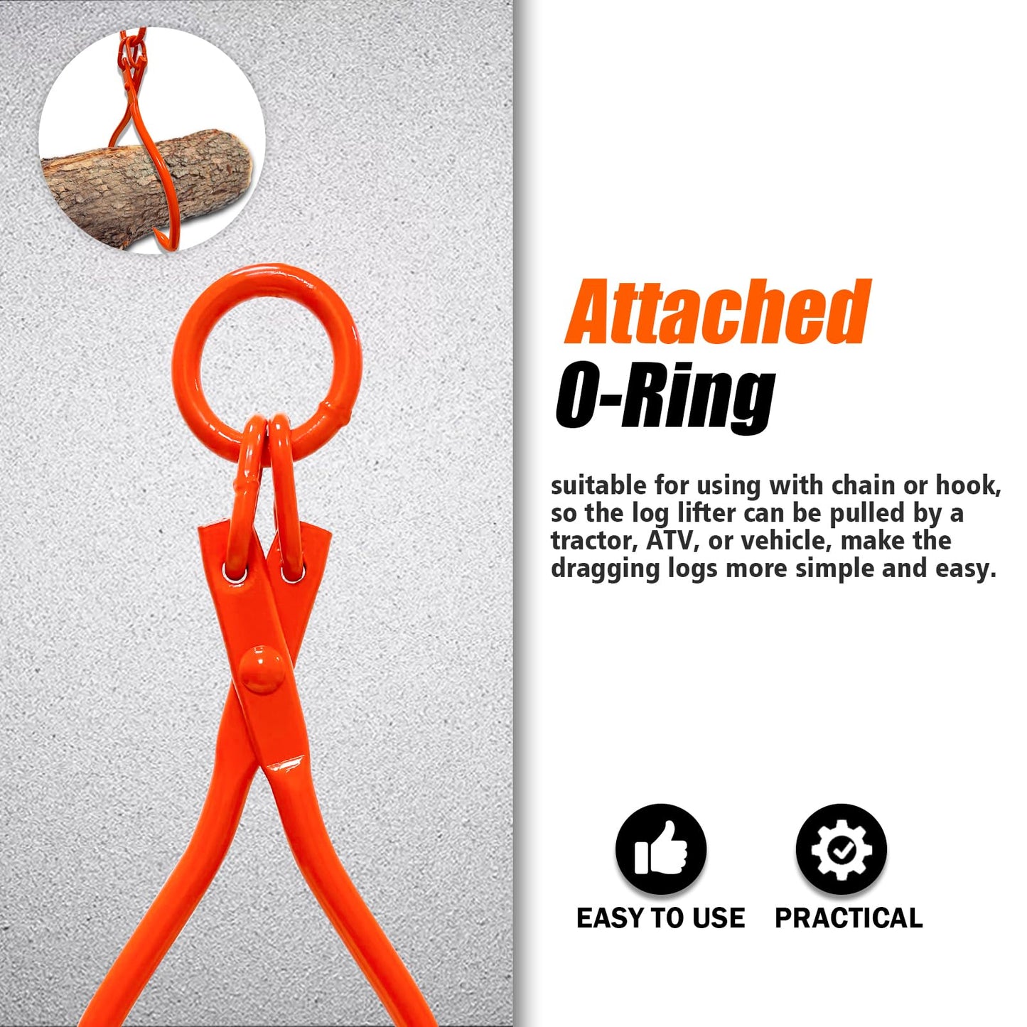 Log Tongs Grabber 18"