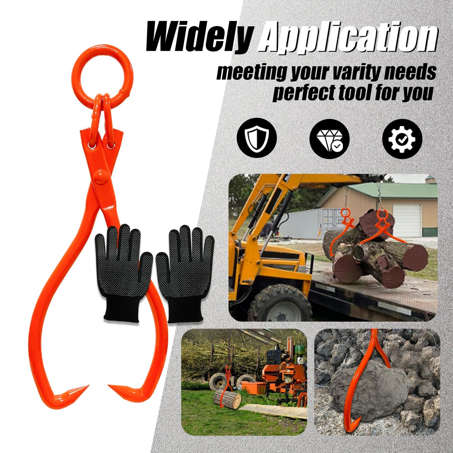 Log Tongs Grabber 18"