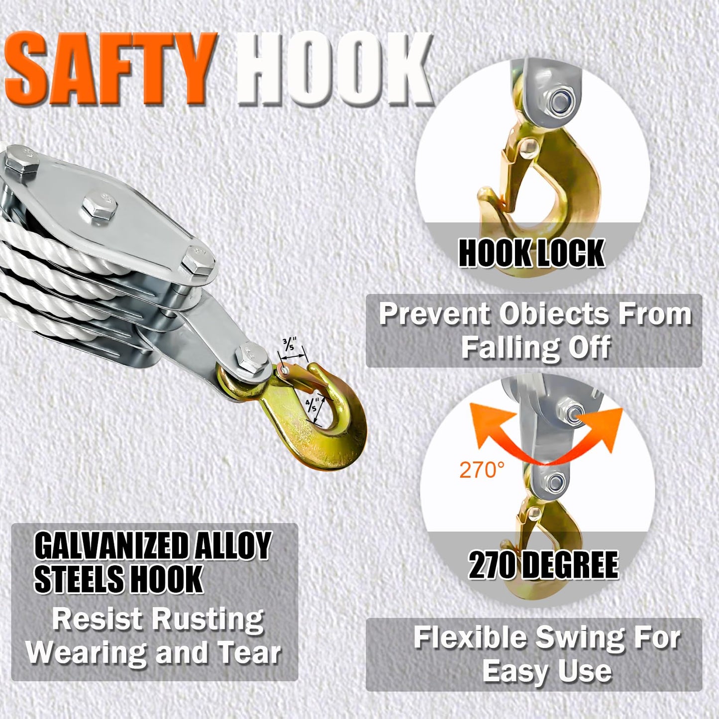 Hoist Pulley System 4 wheels