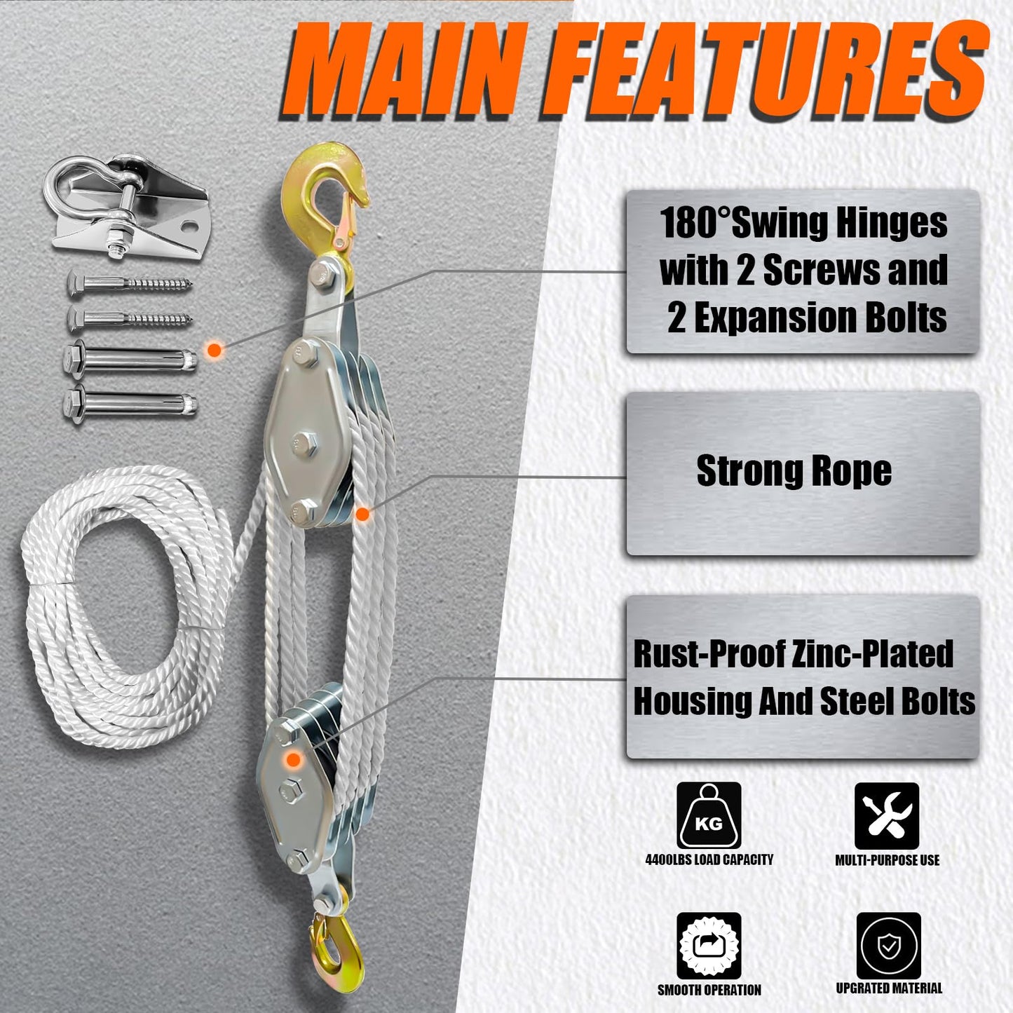 Rope Hoist Pulley System