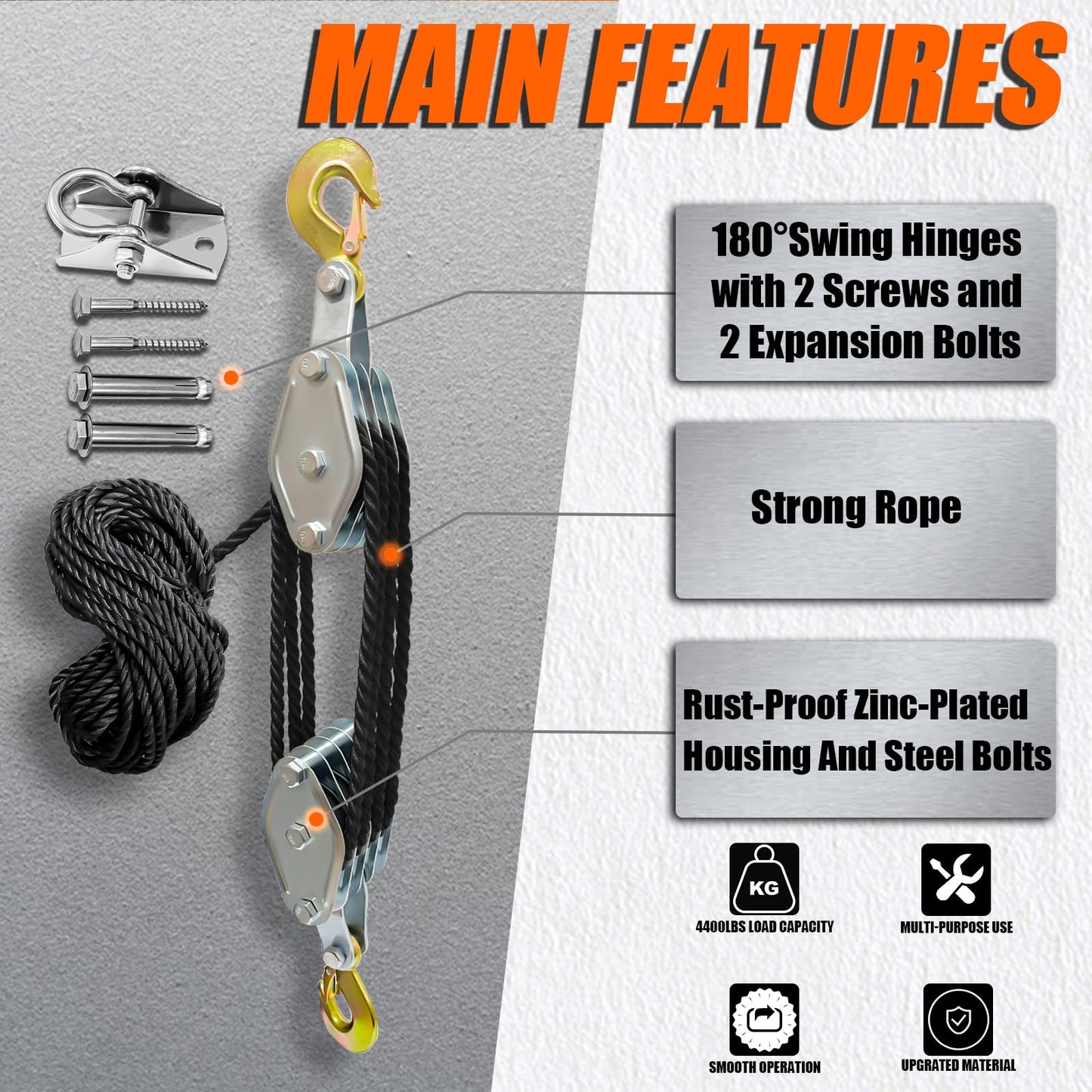 Rope Hoist Pulley System