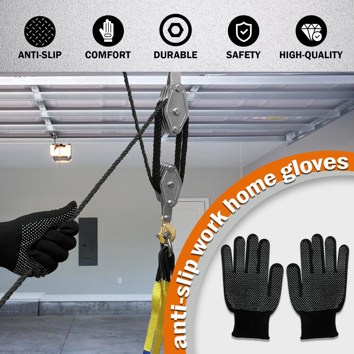 Hoist Pulley System 4 wheels