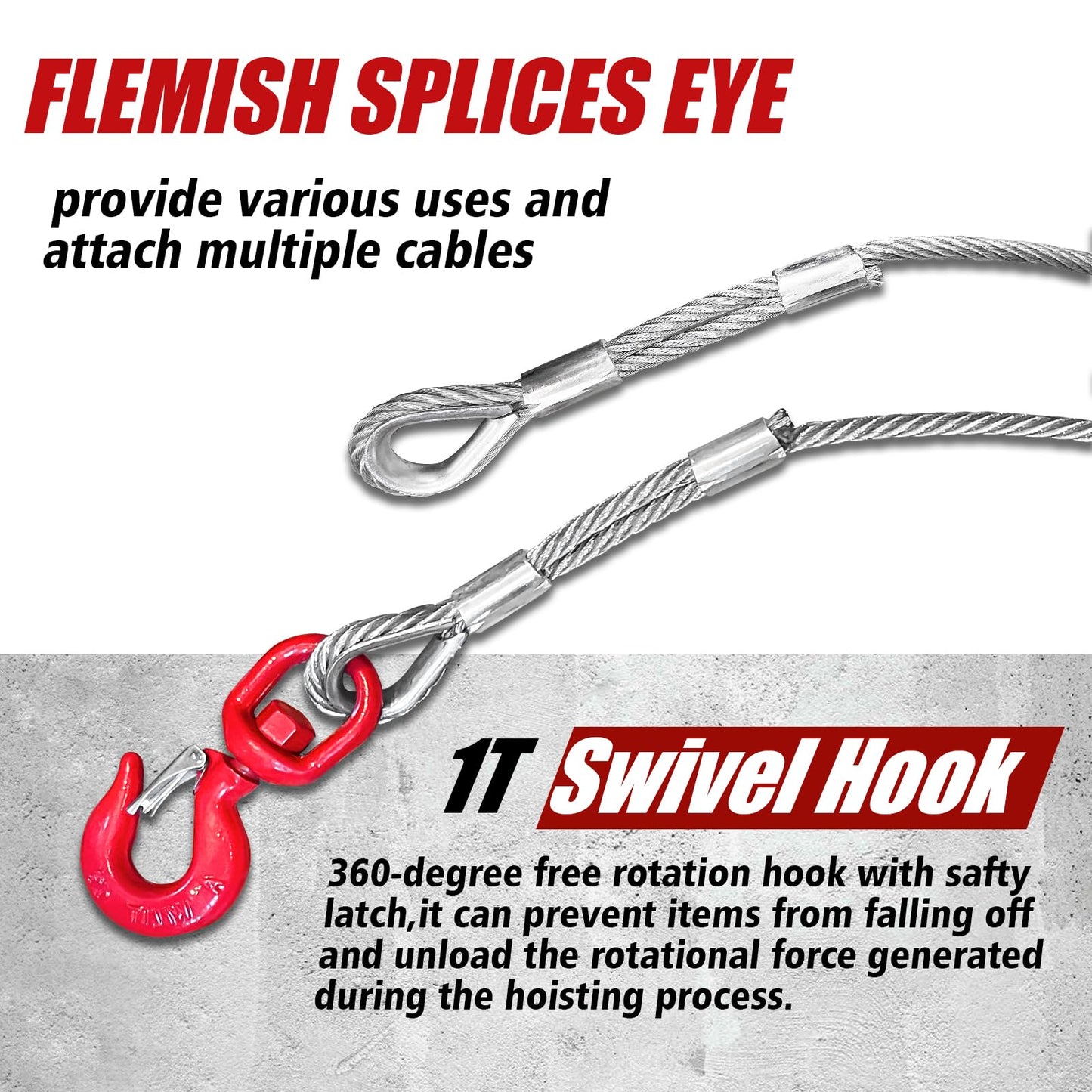 Steel Winch Cable 50FT