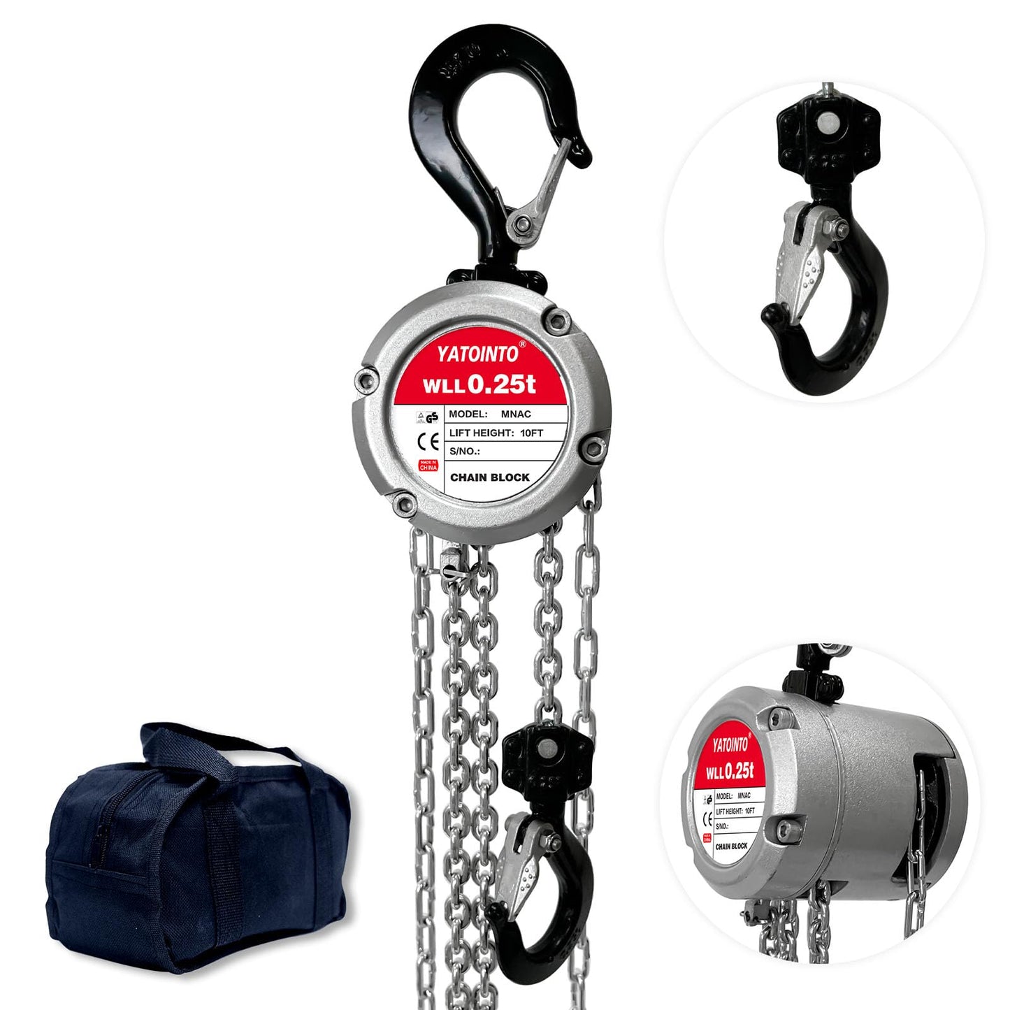 Aluminum Hand Chain Hoist 10FT