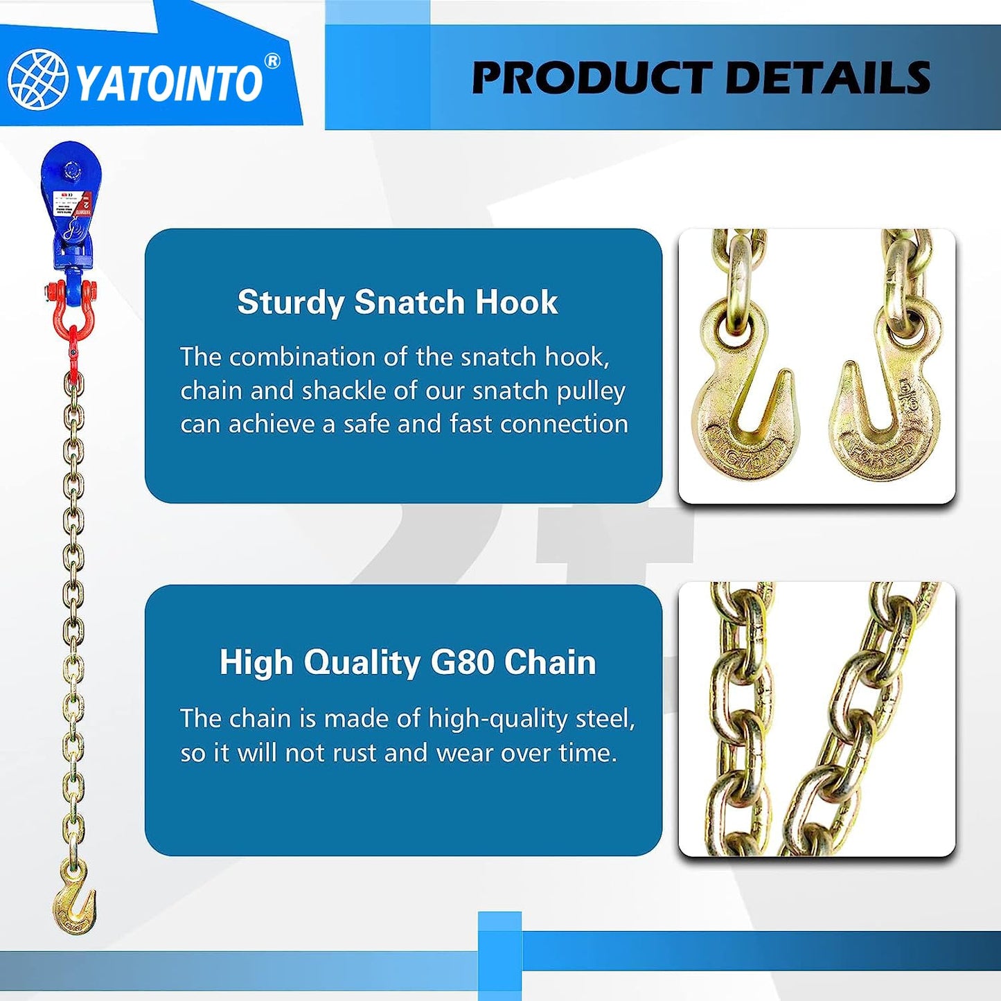 Snatch Block with Chain