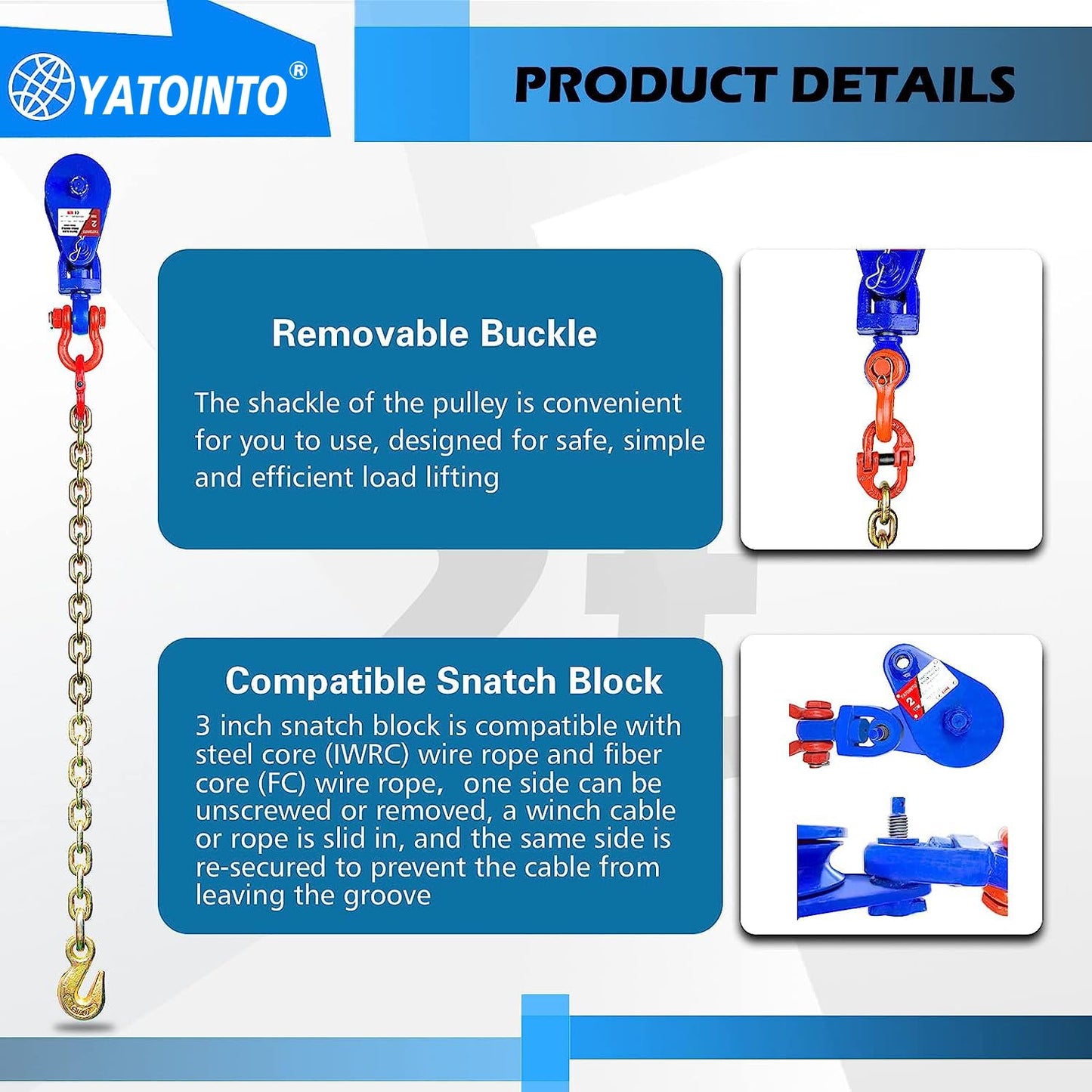 Snatch Block with Chain