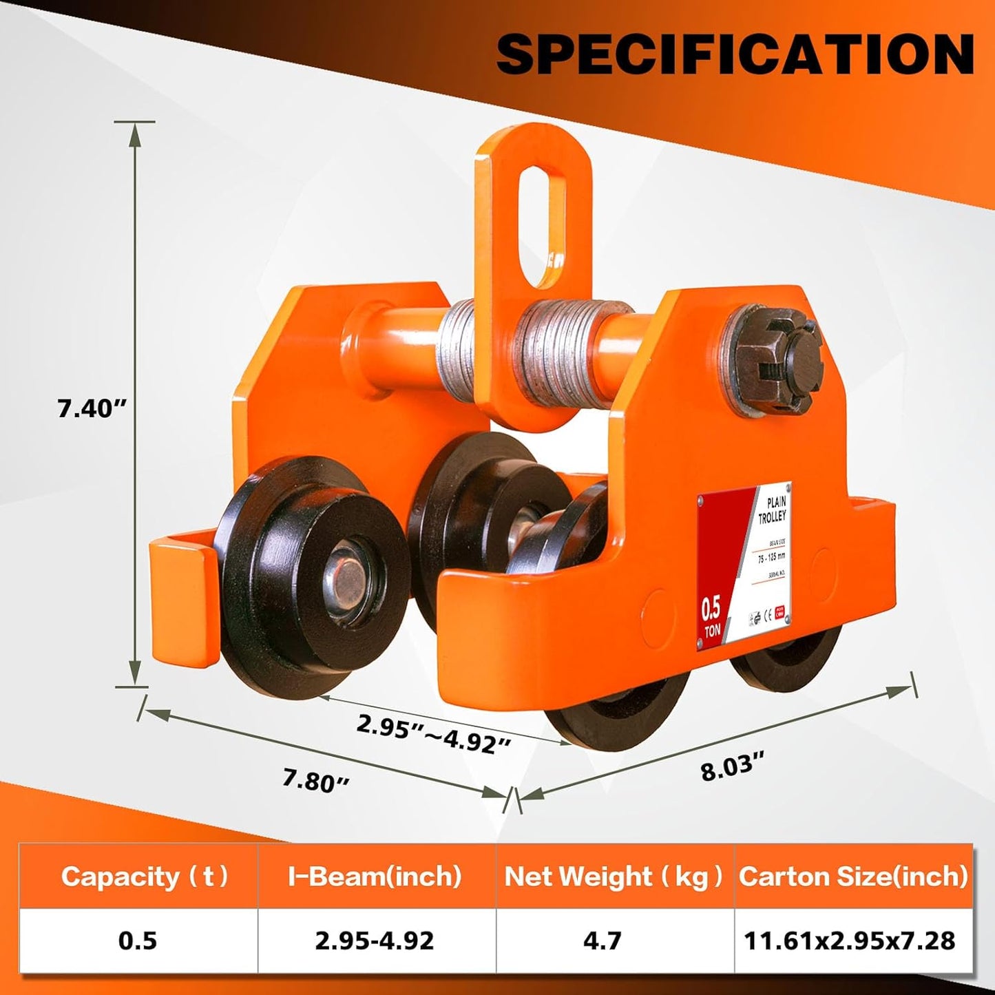 Dual Wheels Beam Trolley