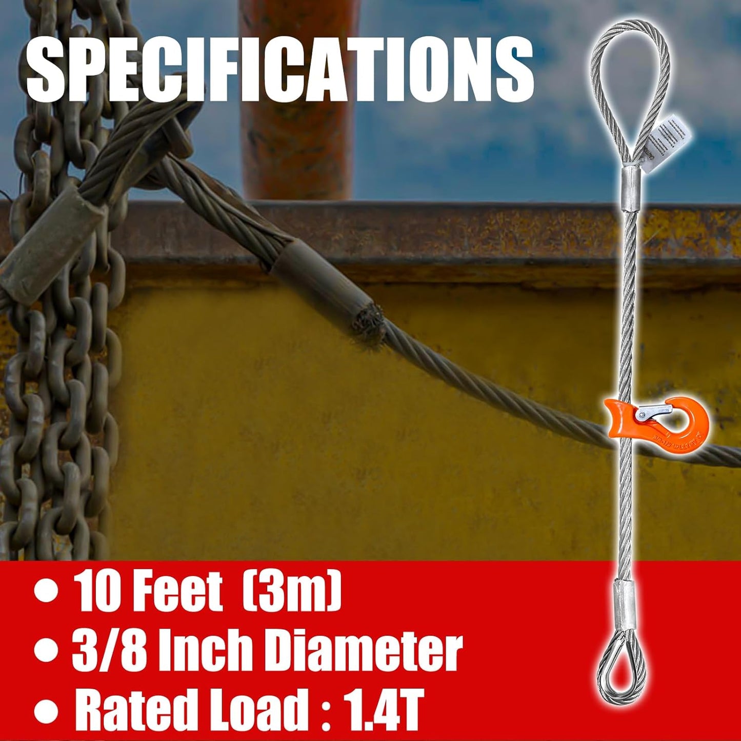 Single Leg Wire Rope Sling
