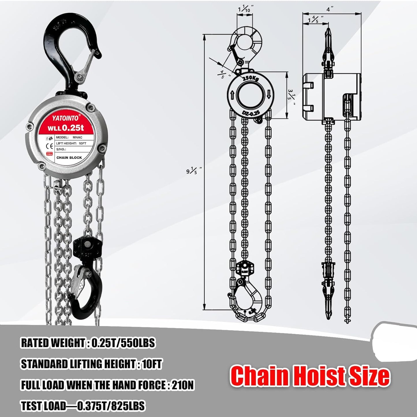 Aluminum Manual Chain Hoist