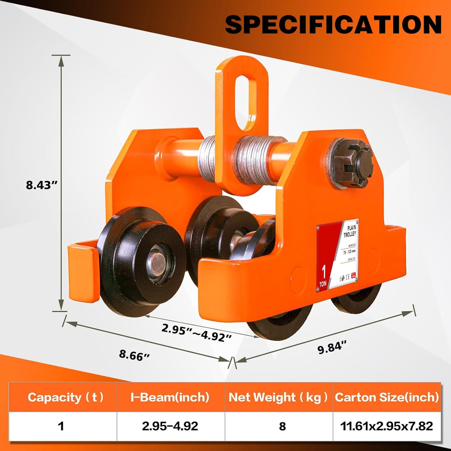 Dual Wheels Beam Trolley