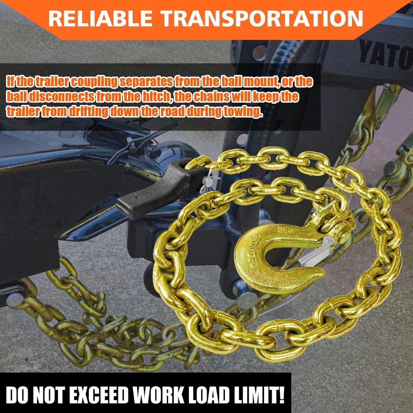 Trailer Safety Chain 35 Inch 5/16''
