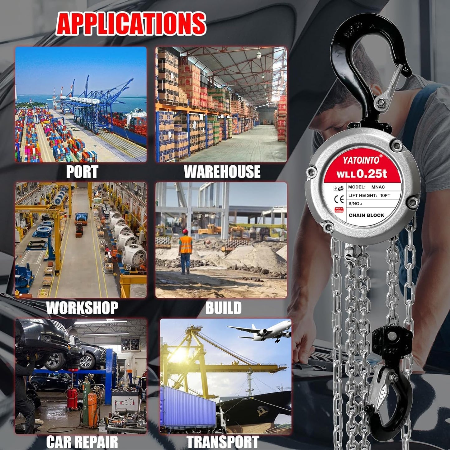 Aluminum Manual Chain Hoist